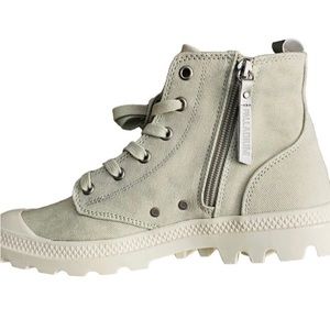 Palladium Pampa Hi Zip Combat Boots Women Size Whisper Green Desertwash NEW